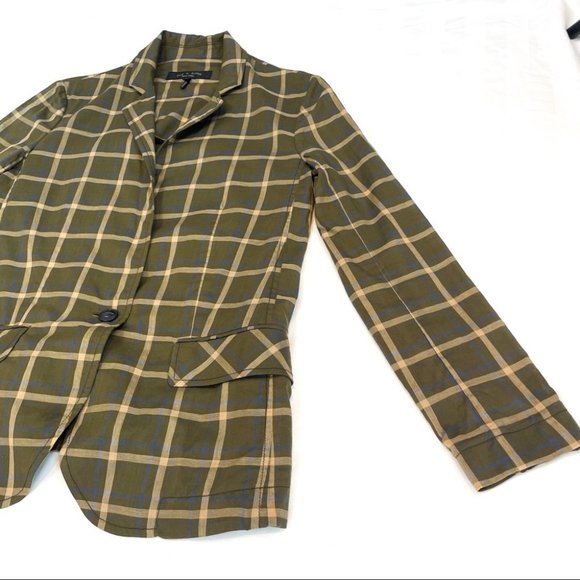 Rag and Bone Sybil Blazer Plaid Green (Size 0) - Picture 13 of 13